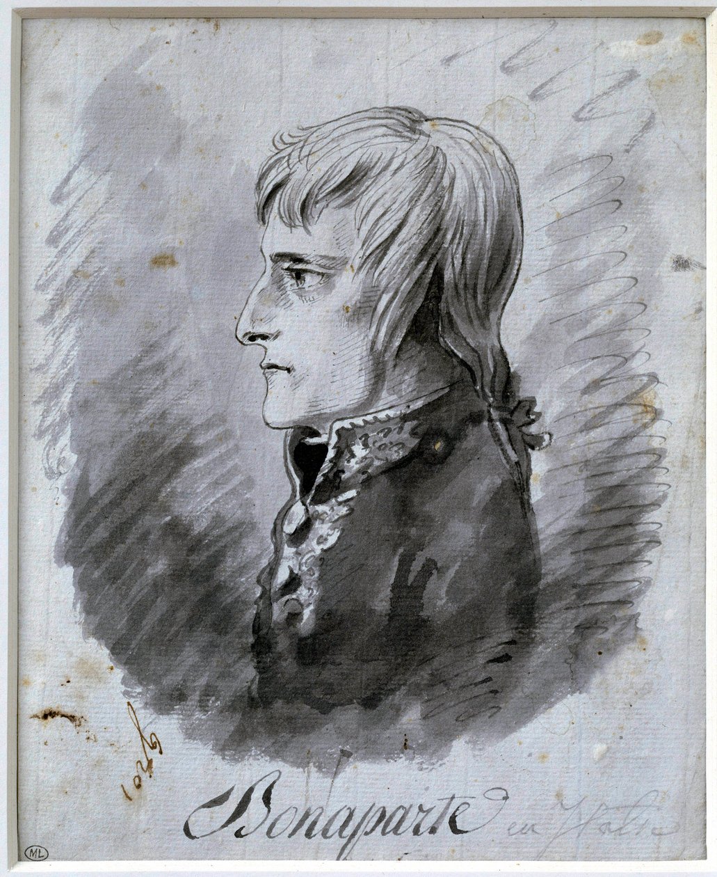 Portrett av Napoleon Bonaparte (1769-1821), sjefsgeneral for Army of Italy Tegning med penn og blekk av Antoine-Jean Gros (1771-1835) 1800-tallet. Søn 0,21 x 0,16 m Paris, musee du Louvre av Antoine Jean Gros