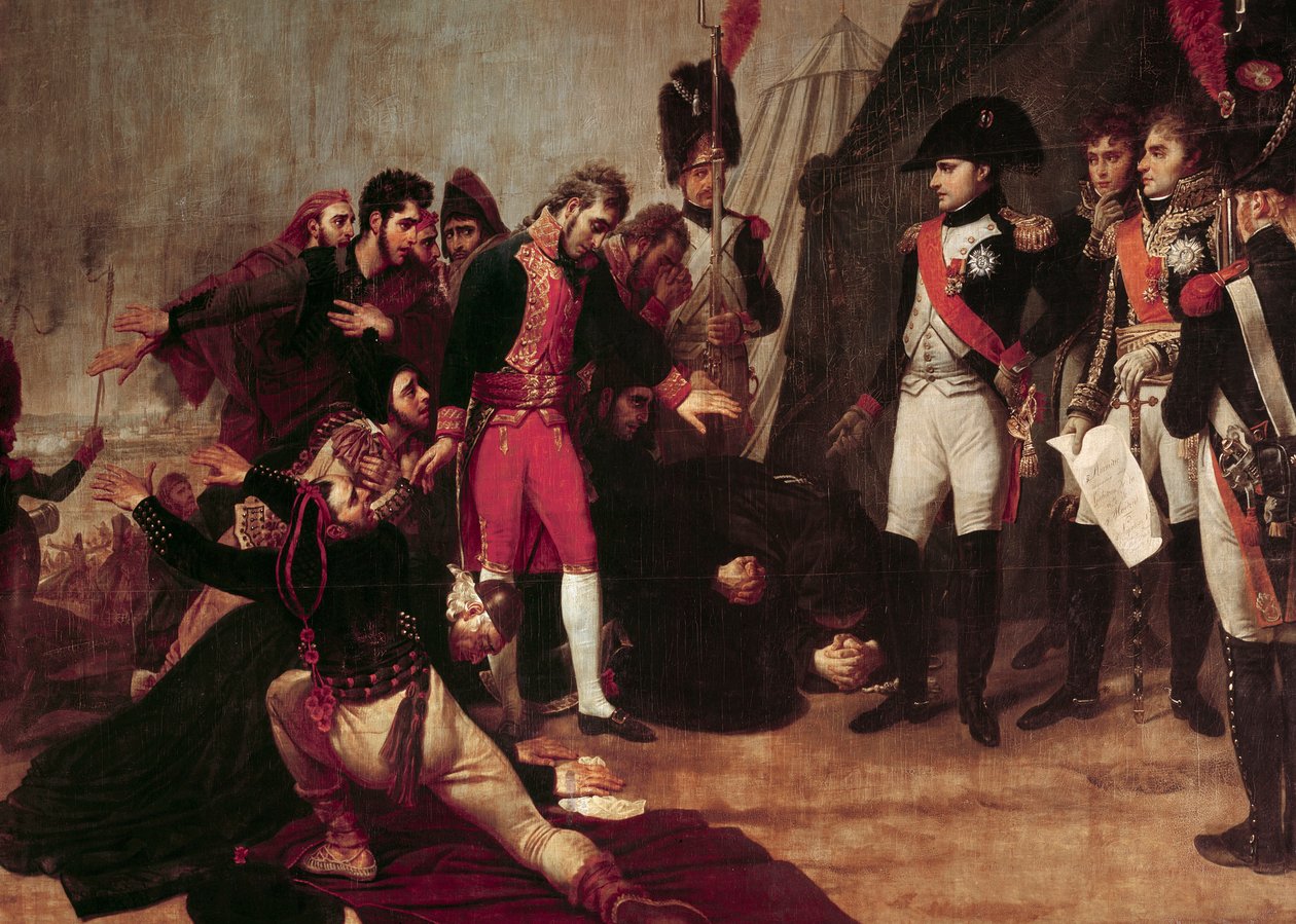 Overgivelsen av Madrid. Napoleon I mottok overgivelsen av Madrid 4. desember 1808 av Antoine Jean Gros
