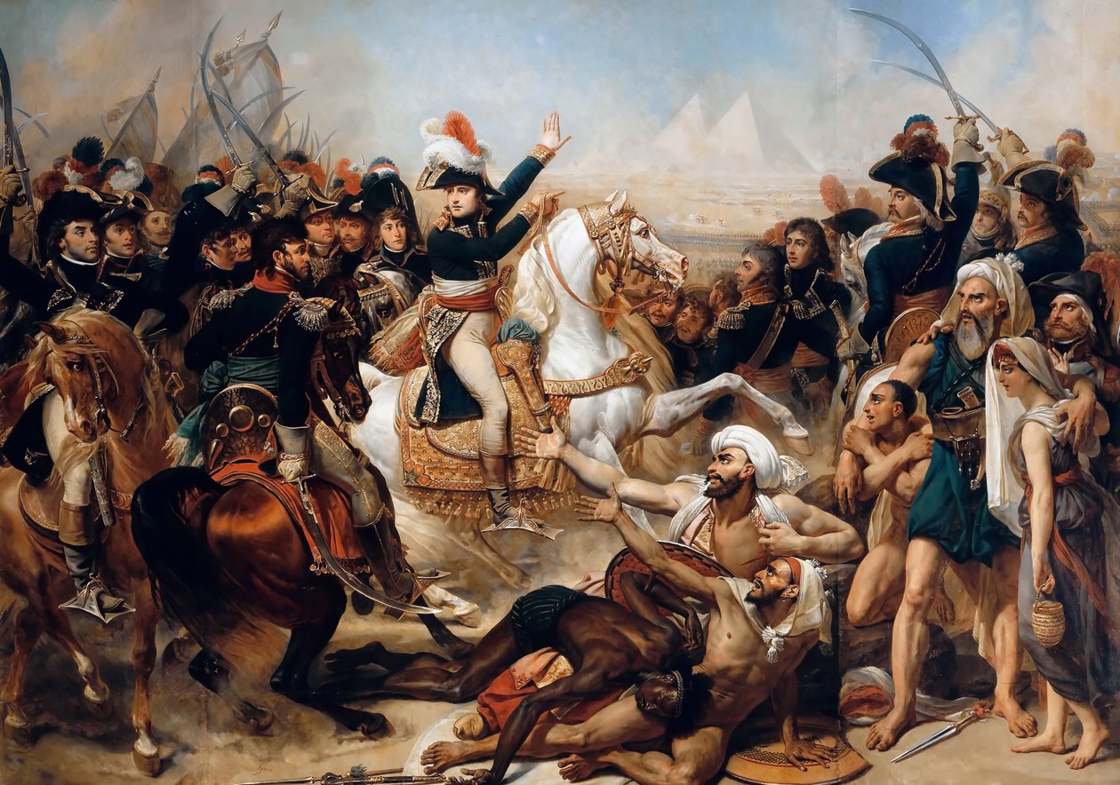 Bonaparte i slaget ved pyramidene 21. juli 1798 av Antoine Jean Gros Baron