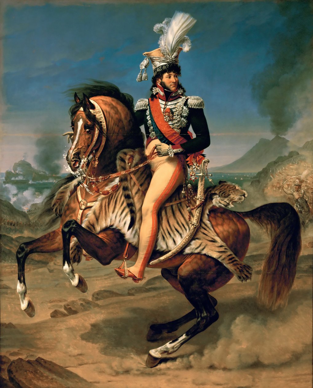 Rytterportrett av Joachim Murat 1767-1815 av Antoine Jean Gros Baron