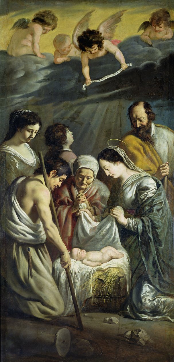 Hyrdenes tilbedelse, ca. 1630-32 av Antoine Le Nain