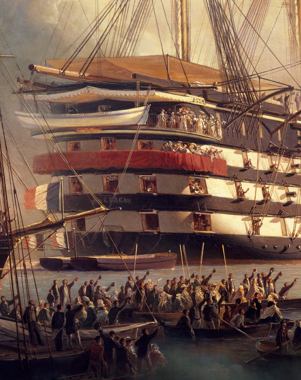 Dronning Victoria i Cherbourg 3. august av Antoine Leon Morel Fatio