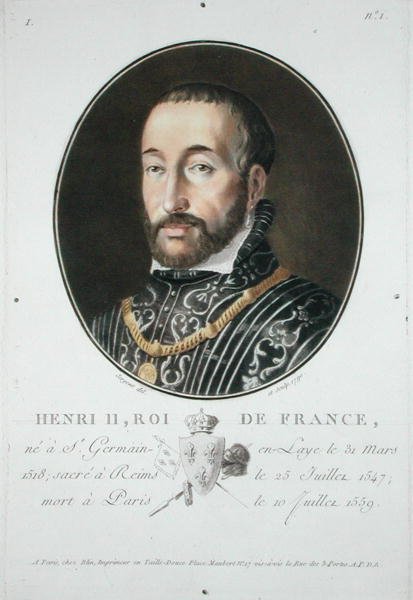 Henrik II (1519-59) konge av Frankrike av Antoine Louis Francois Sergent Marceau