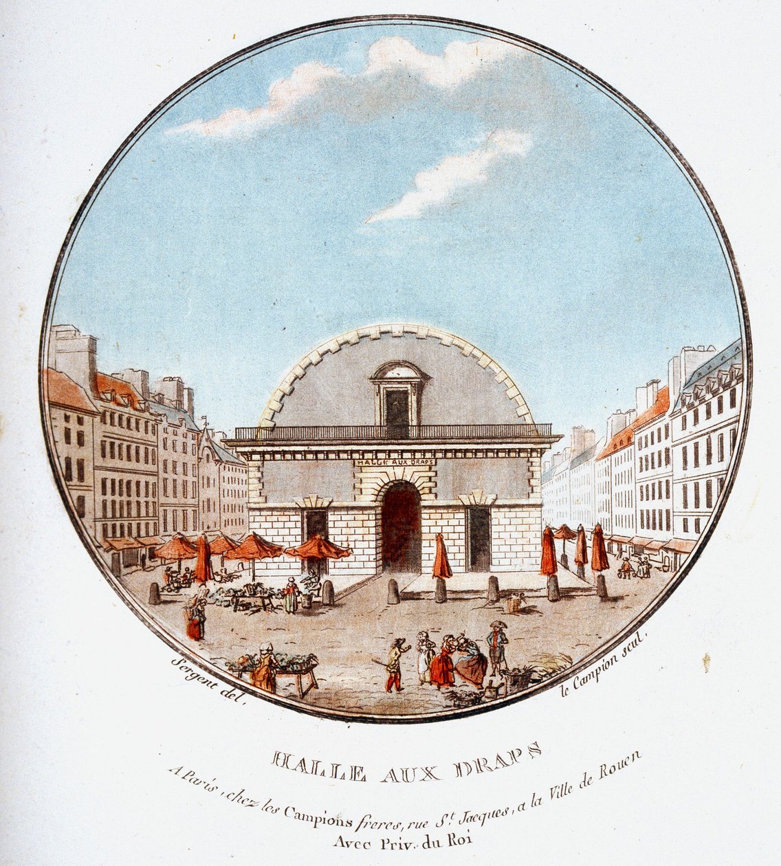 I prittoresque utsikt over hovedbygningene i Paris av sersjant av Antoine Louis Francois Sergent Marceau
