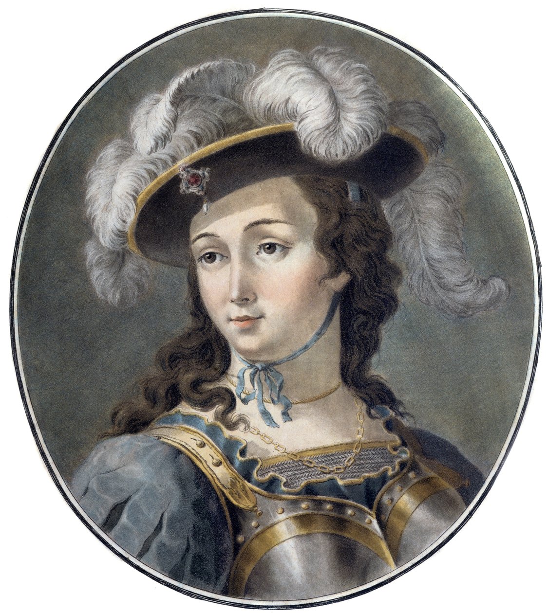 Portrait of Joan of Arc (1412-1431) - Joan of Arc by Antoine Louis Francois Sergeant Marceau 1751-1847 - av Antoine Louis Francois Sergent Marceau