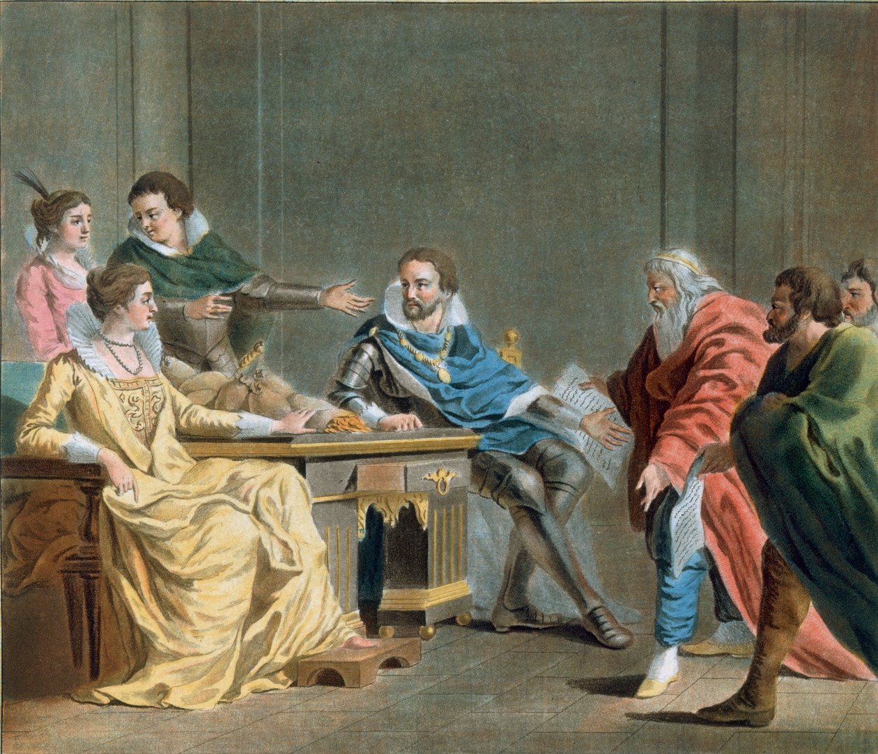 Feltmarskalken av Brissac deler ut medgiften til sin datter til kvartermesterne i hæren, 1788 av Antoine Louis Francois Sergent Marceau