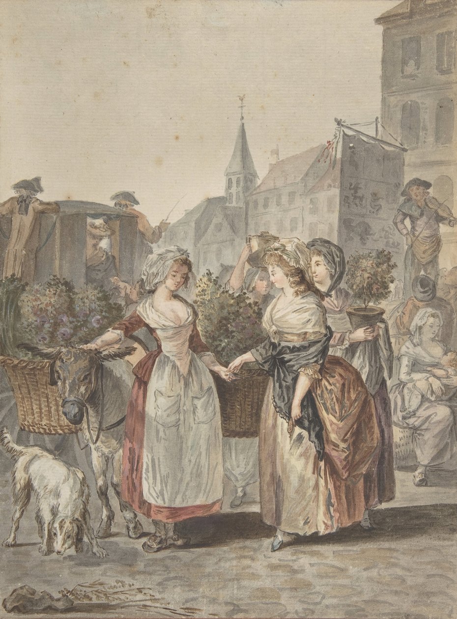 The Flower Girl The Little Flower Selger, n.d.. av Antoine Louis Francois Sergent-Marceau