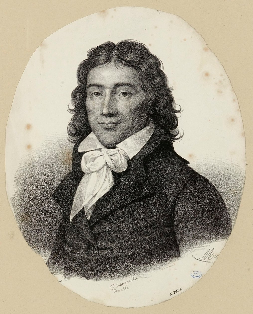 Portrett av Camille Desmoulins av Antoine Maurin