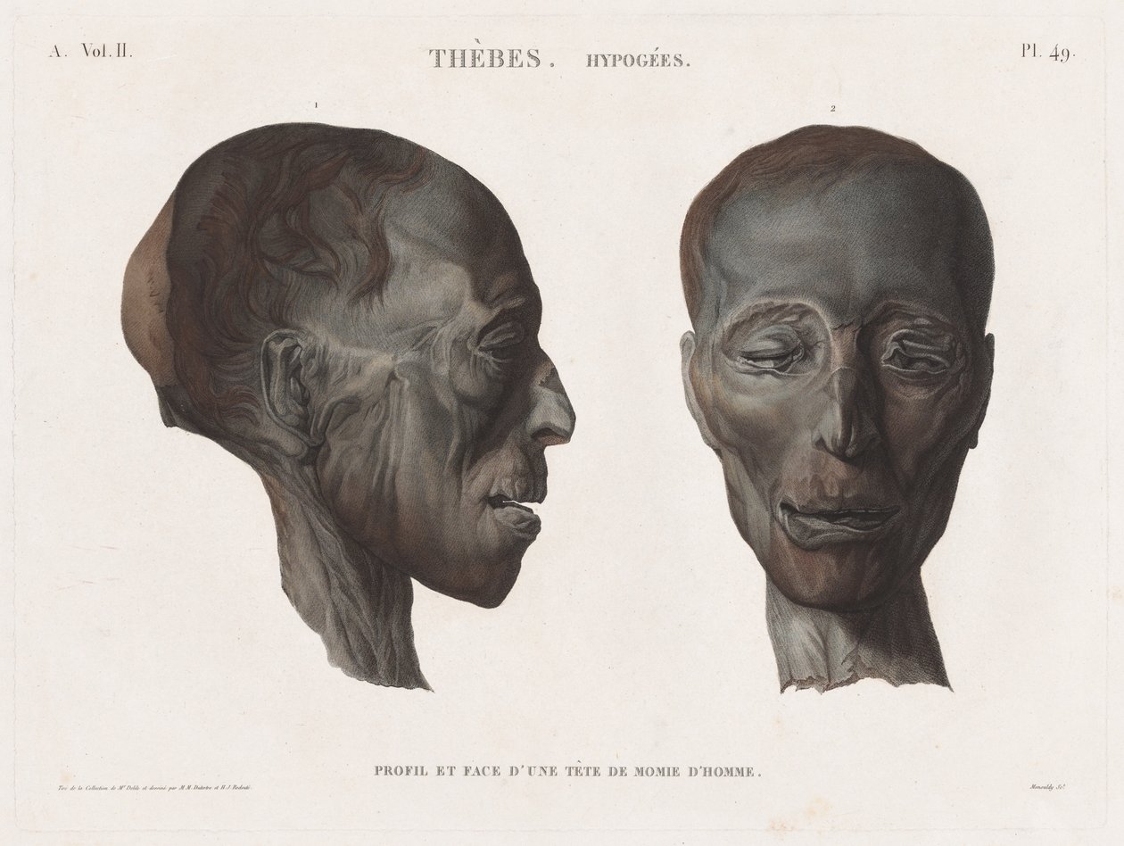 Beskrivelse av Egypt: Theben. Hypogees Vol. II, Pl. 49. av Antoine Maxime Monsaldy