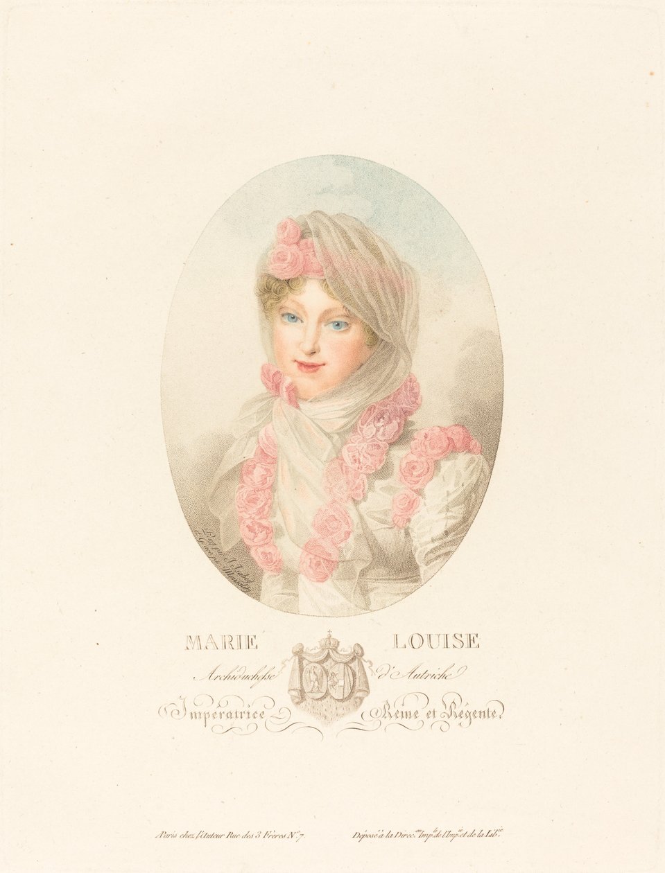 Marie-Louise, keiserinne av franskmennene av Antoine Maxime Monsaldy after Jean Baptiste Isabey