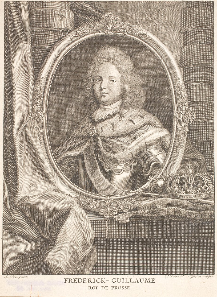 Friedrich Wilhelm I, konge i Preussen og som Friedrich Wilhelm II kurfyrst og markgreve av Brandenburg av Antoine Pesne