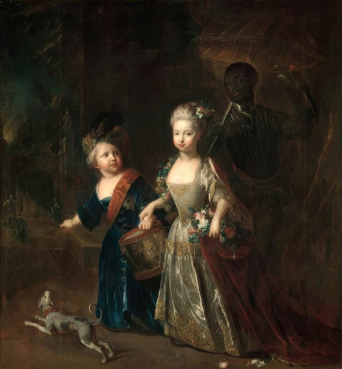 Friedrich den eldre Størrelse og Wilhelmine / Pesne 1714 av Antoine Pesne