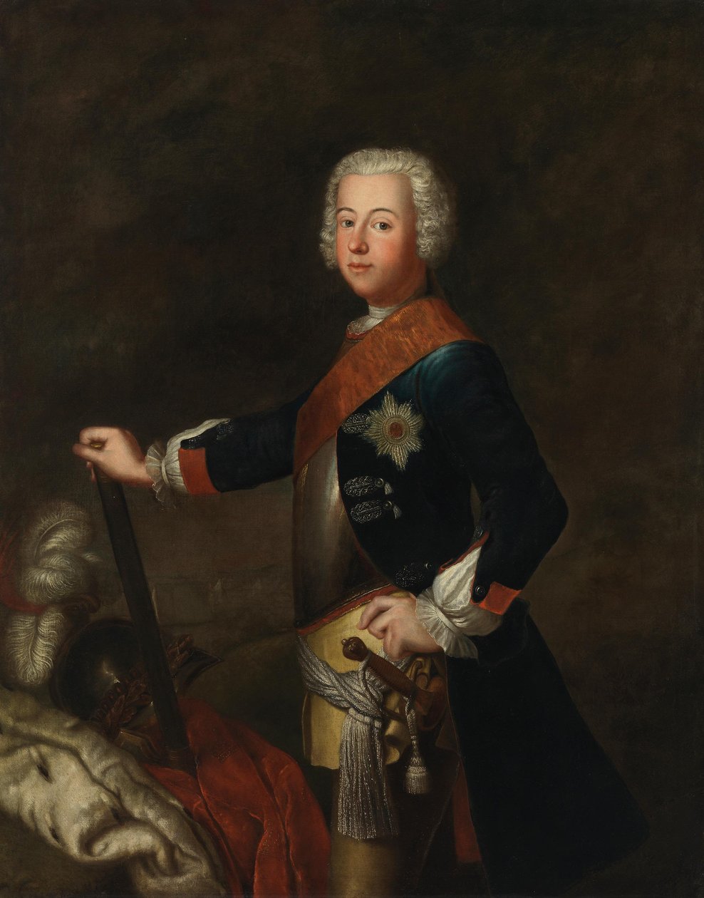 Portrett av Fredrik II av Preussen som kronprins av Antoine Pesne