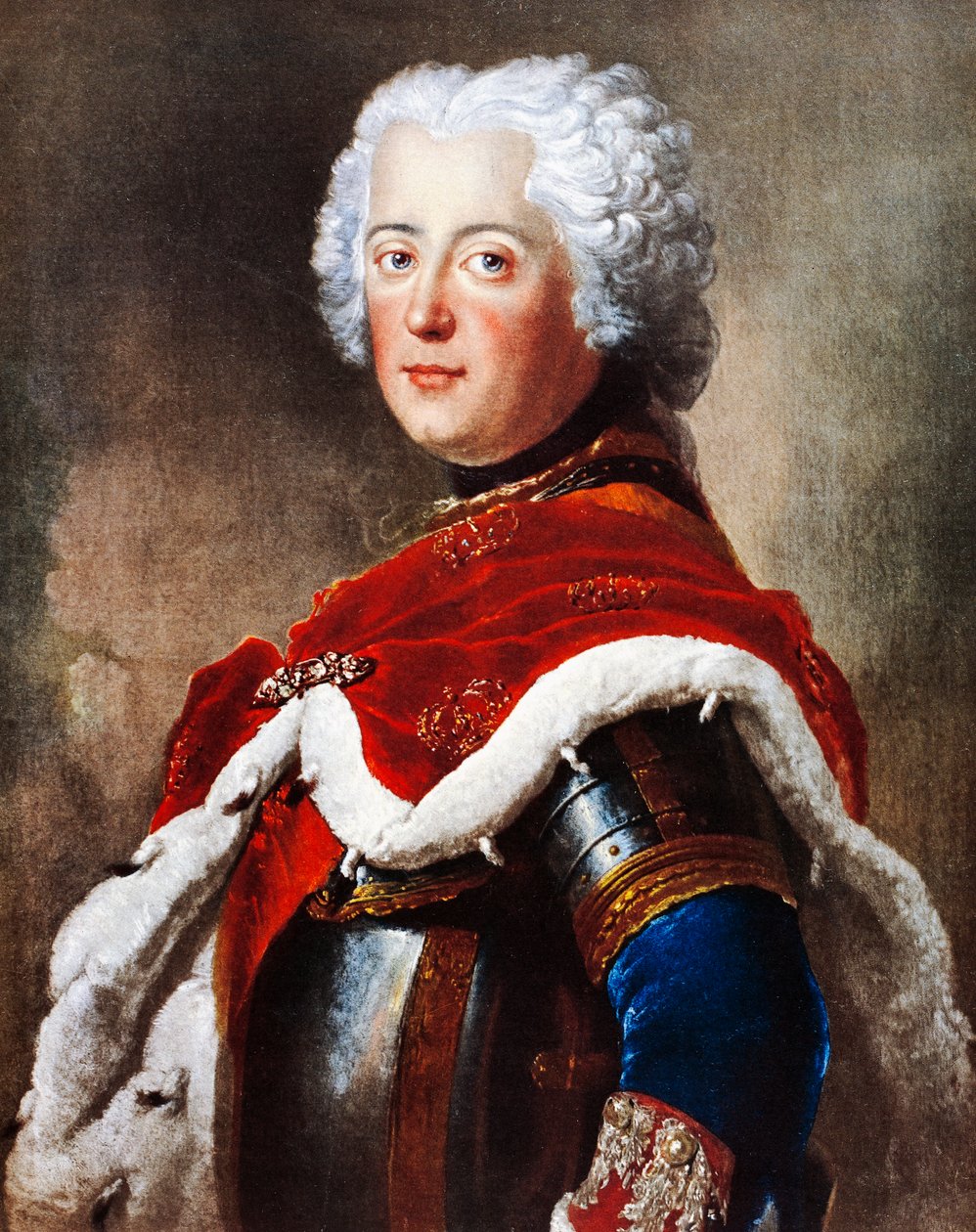 Portrett av Frederick II av Hohenzollern, kjent som Frederick Great (Berlin av Antoine Pesne