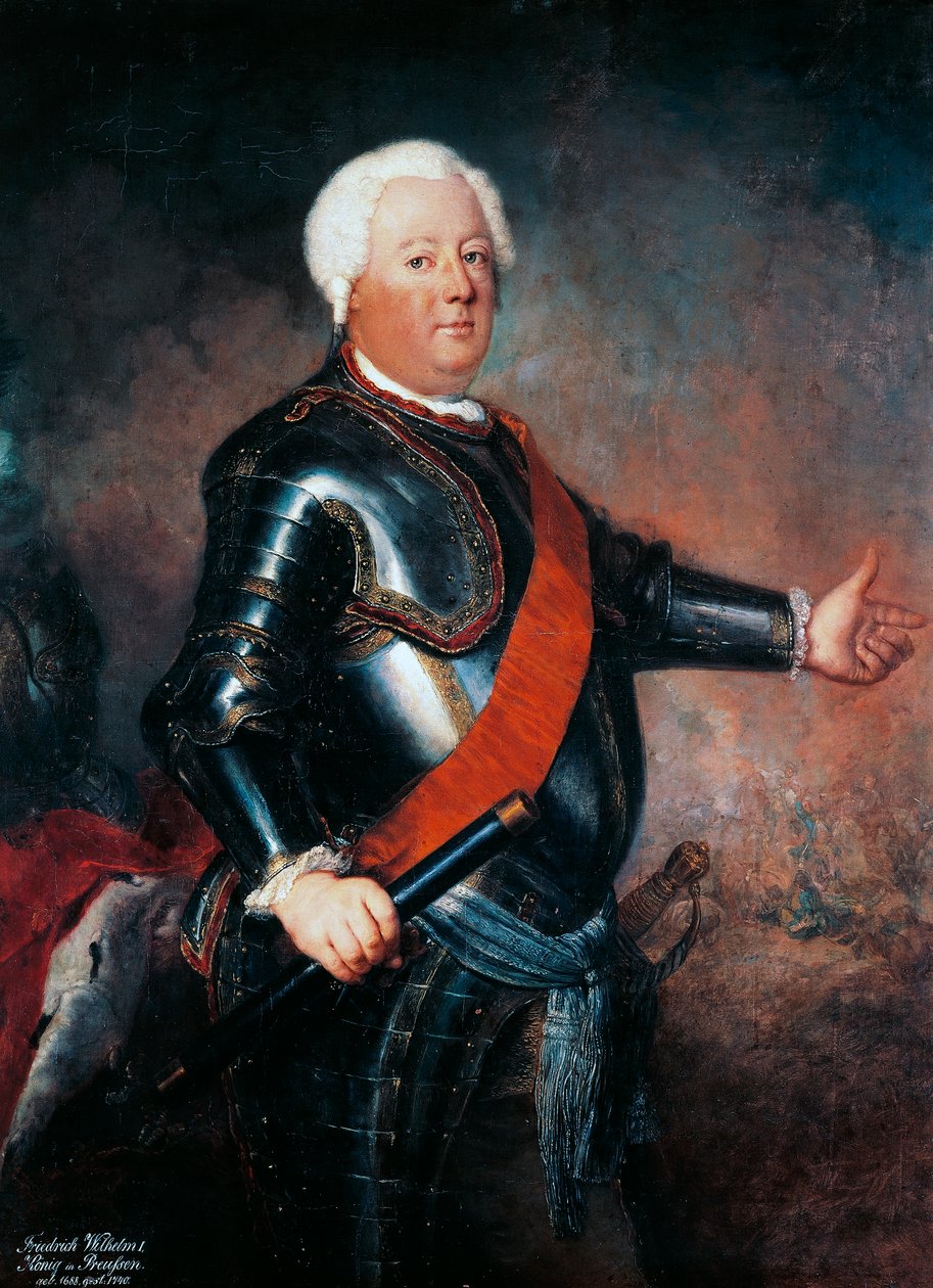 Portrett av Frederick William I av Preussen (Berlin av Antoine Pesne