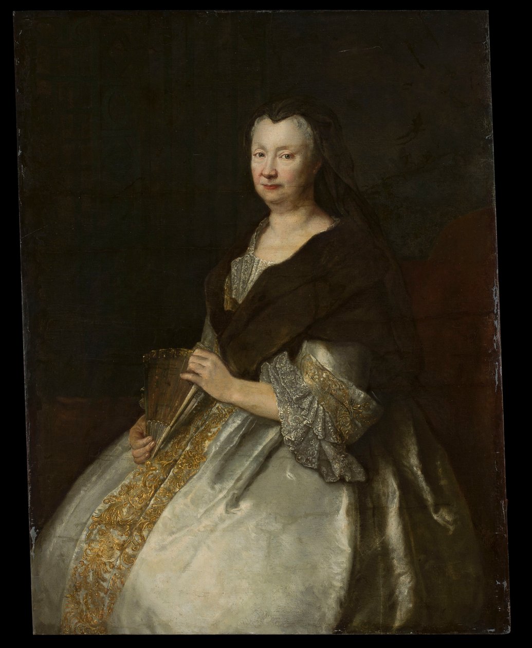 Portrett av Zofia Jadwiga von Tettau (Sophia Hedwig von Tettau 1662-1733) av Antoine Pesne