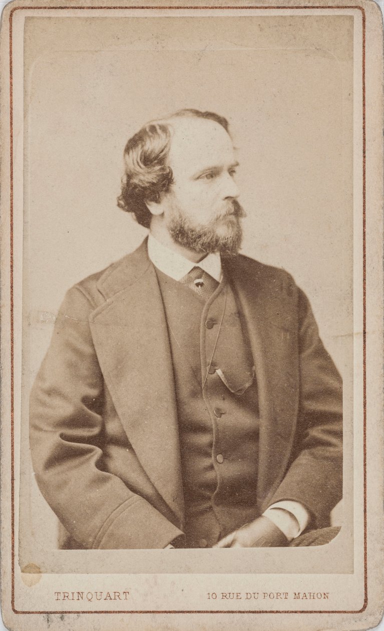 Portrett av danseren, koreografen og ballettmesteren Paul Taglioni 1808-1884, ca 1860. av Antoine Rene Trinquart