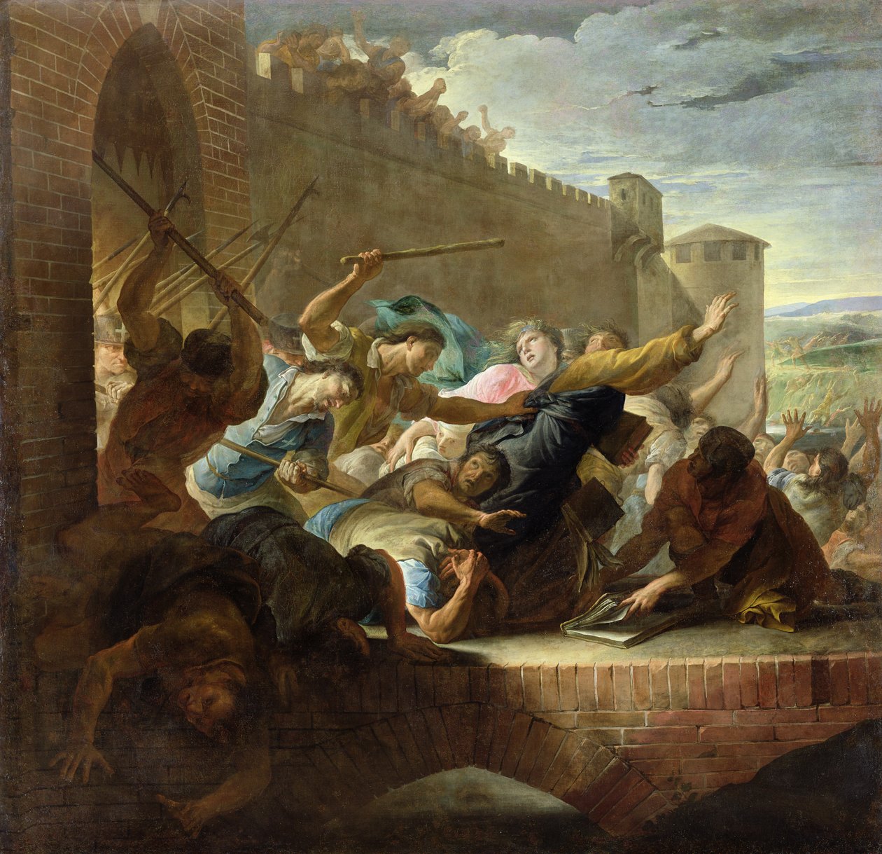 Utvisning av huguenottene i Toulouse etter erobringen av byen av prinsen av Condes støttespillere i 1562 av Antoine Rivalz