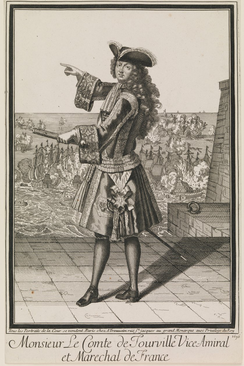 Herr grev de Tourville, viseadmiral og marskalk av Frankrike av Antoine Trouvain