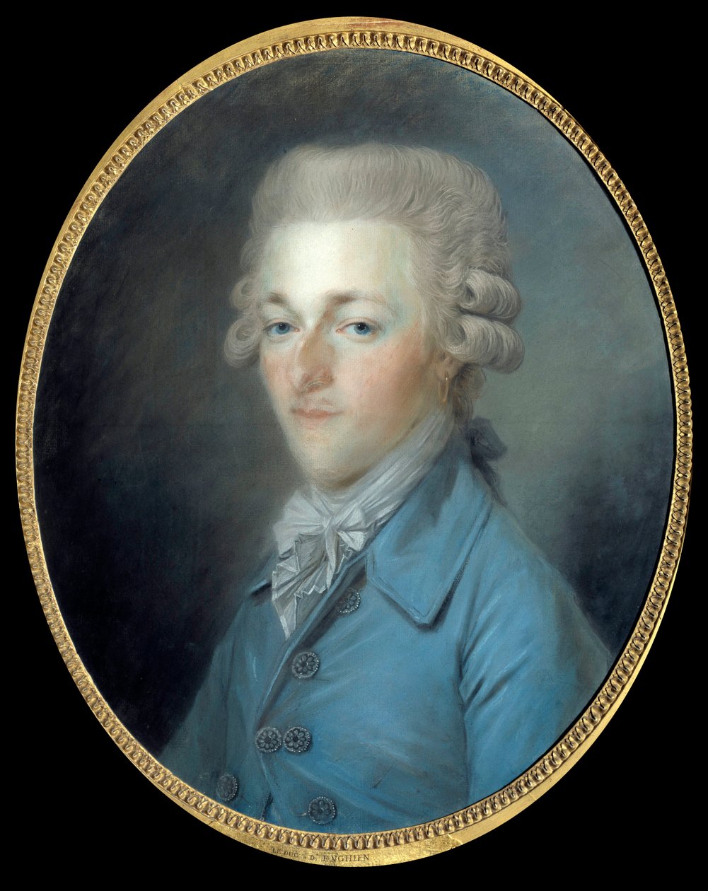 Portrett av Louis Antoine Henri de Bourbon, hertugen av Enghien (1772-1804) Maleri av Antoine Vestier (1740-1824) 1804 av Antoine Vestier