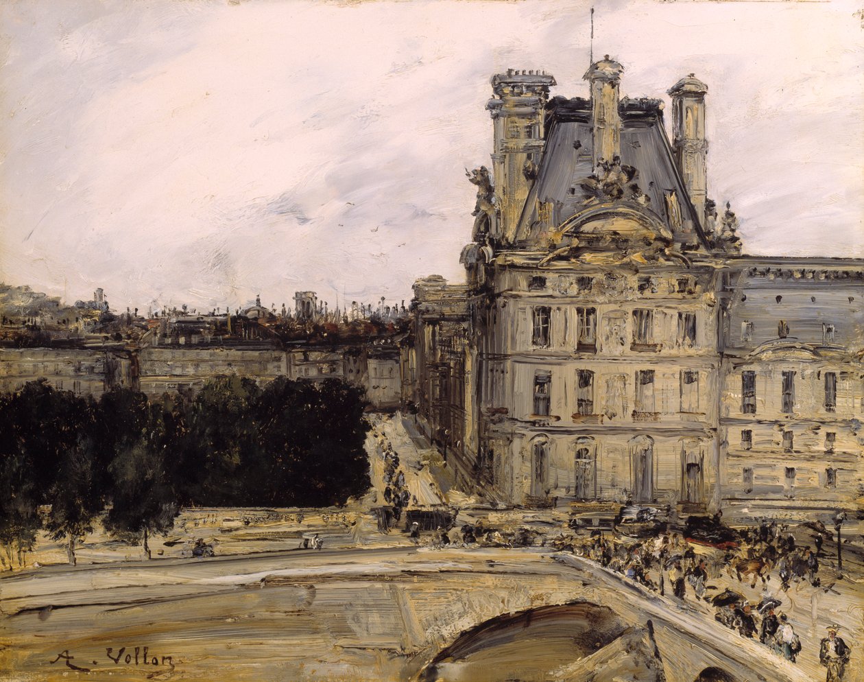Et hjørne av Louvre av Antoine Vollon