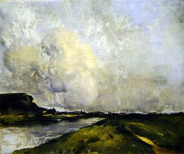 Elvebredd (olje på lerret) av Antoine Vollon