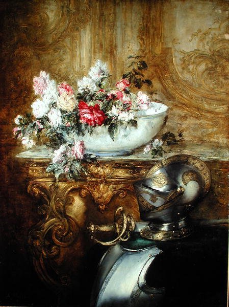 Stilleben av en skål med blomster av Antoine Vollon