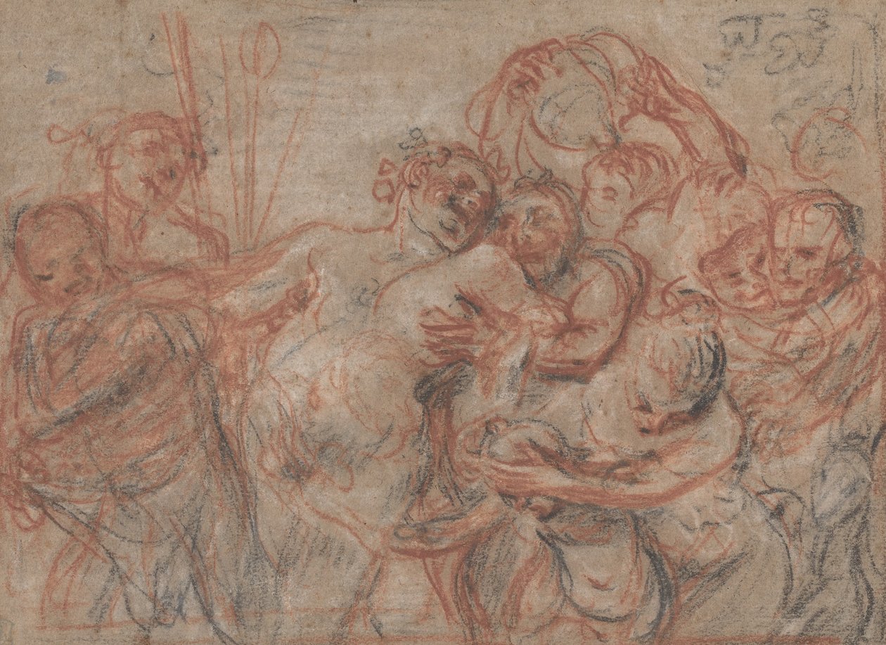 The March of Silenus [straight] av Antoine Watteau
