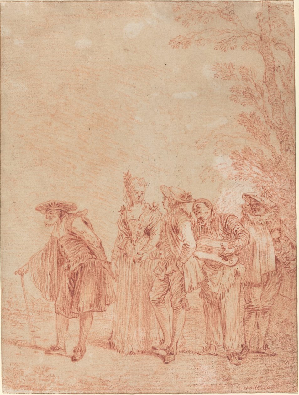 Bryllupsprosesjonen av Antoine Watteau