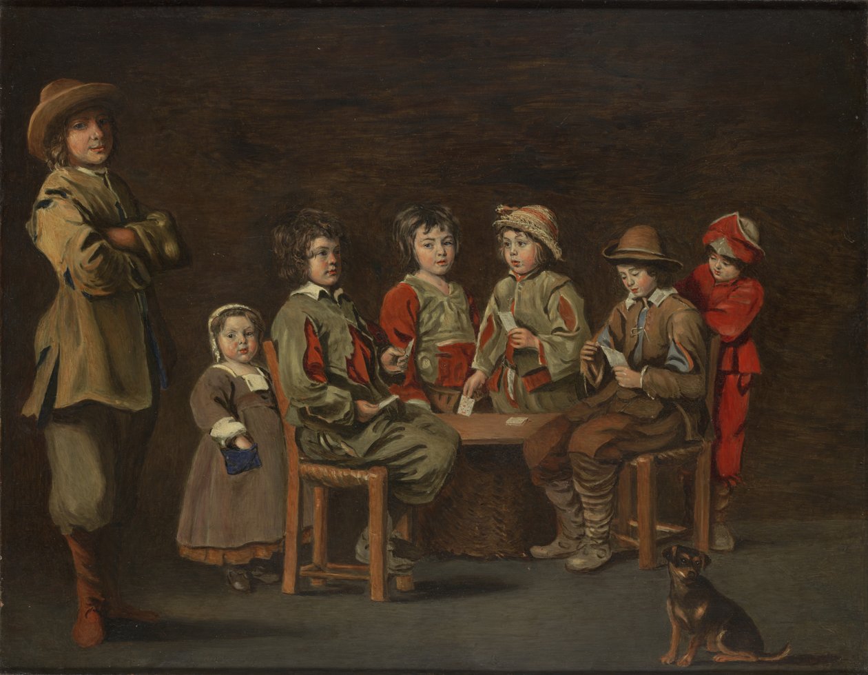 De unge kortspillerne, 1643 av Antoine and Louis Le Nain