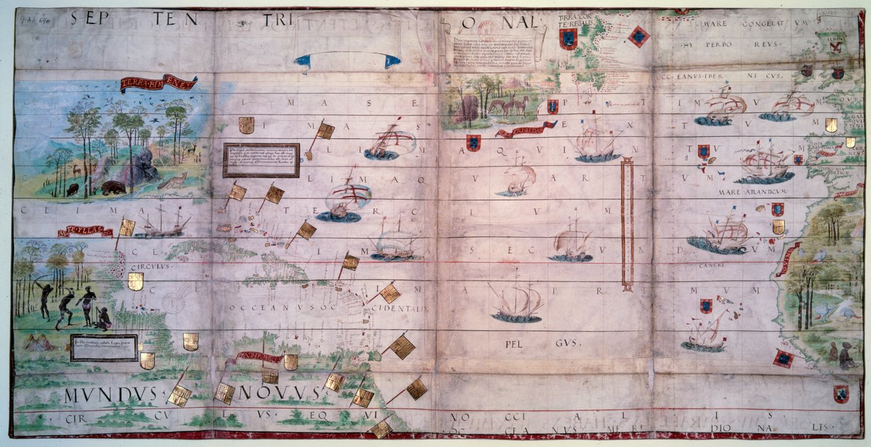 Kart over Nord-Atlanterhavet av Antoine de Hollande