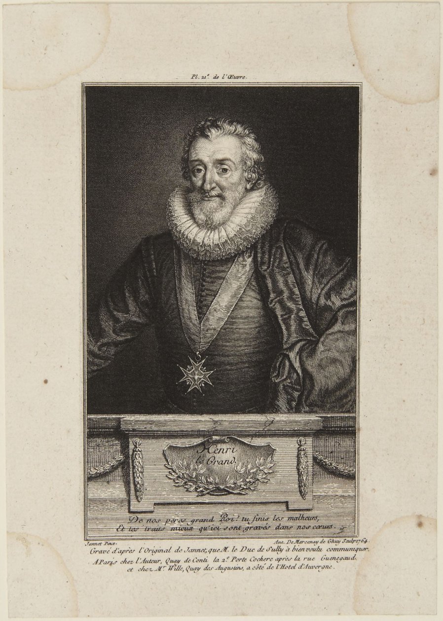 «Henrik den store» etter J(?)annet av Antoine de Marcenay de Ghuy