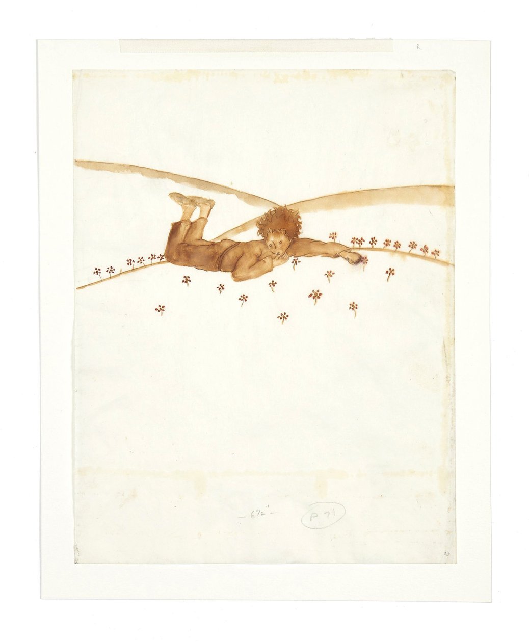 Illustrasjon til novellen Den lille prinsen Le Petit Prince, 1942. av Antoine de Saint Exupéry