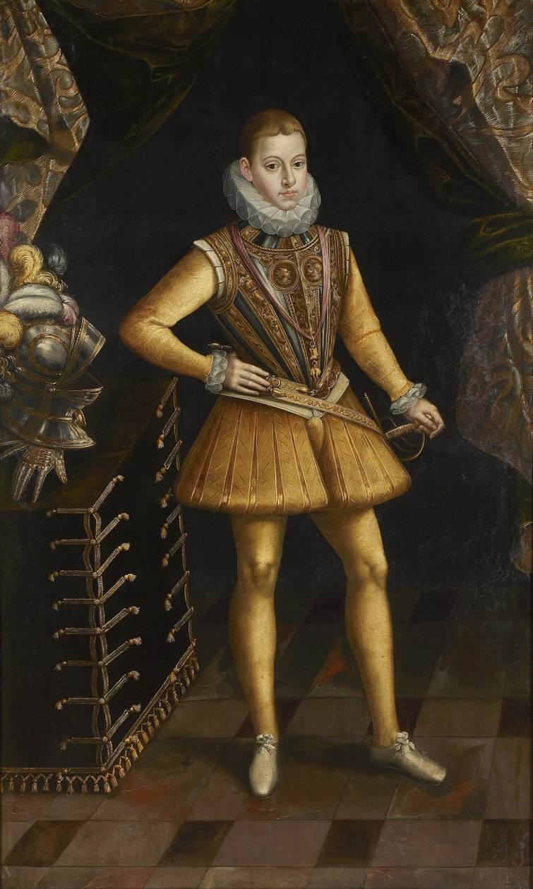 Portrett av Filip III 1578-1621, konge av Spania og Portugal, mellom 1598 og 1620 av Antoine de Succa