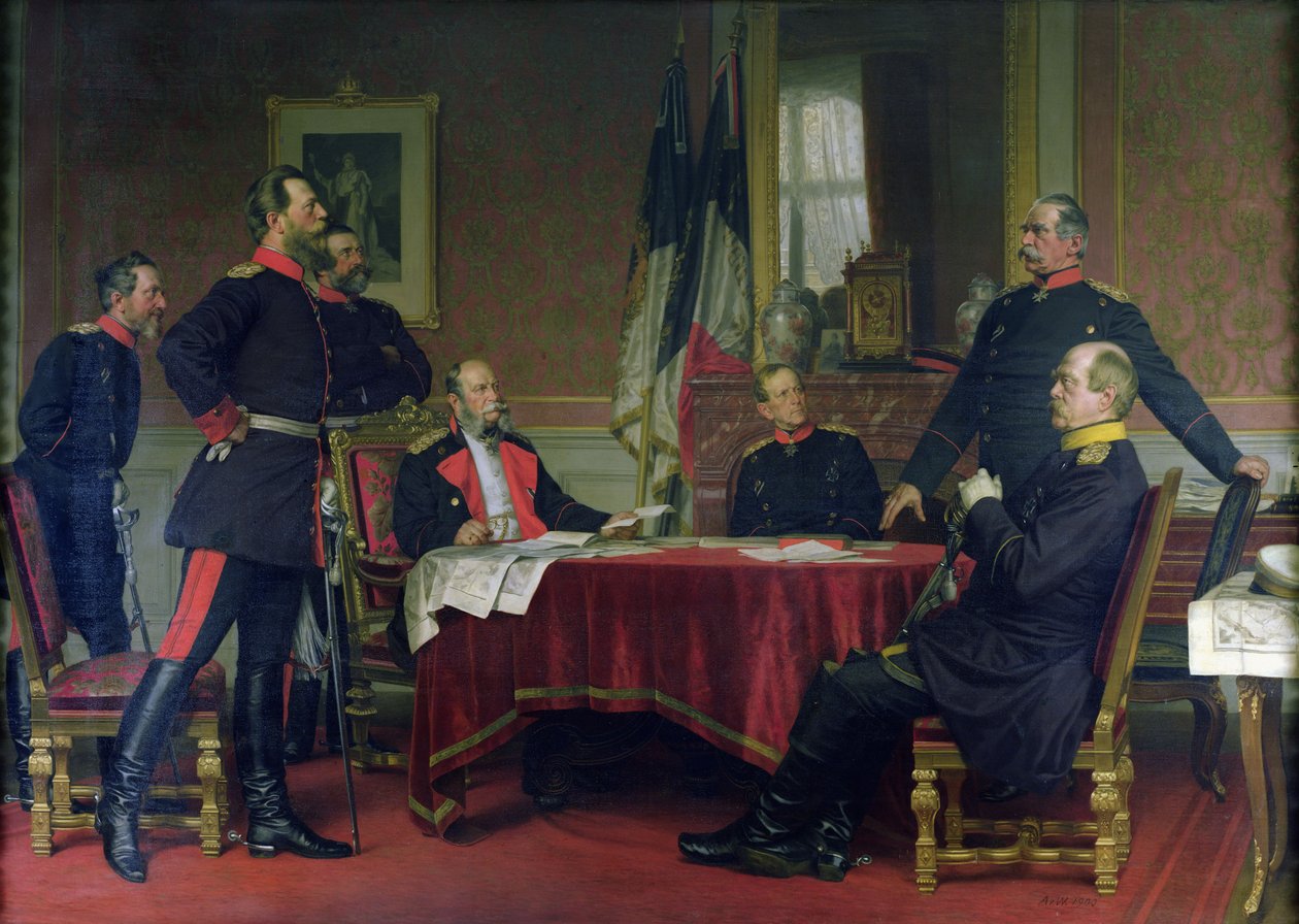 Diskusjon om en krigsstrategi i Versailles, 1900 av Anton Alexander von Werner