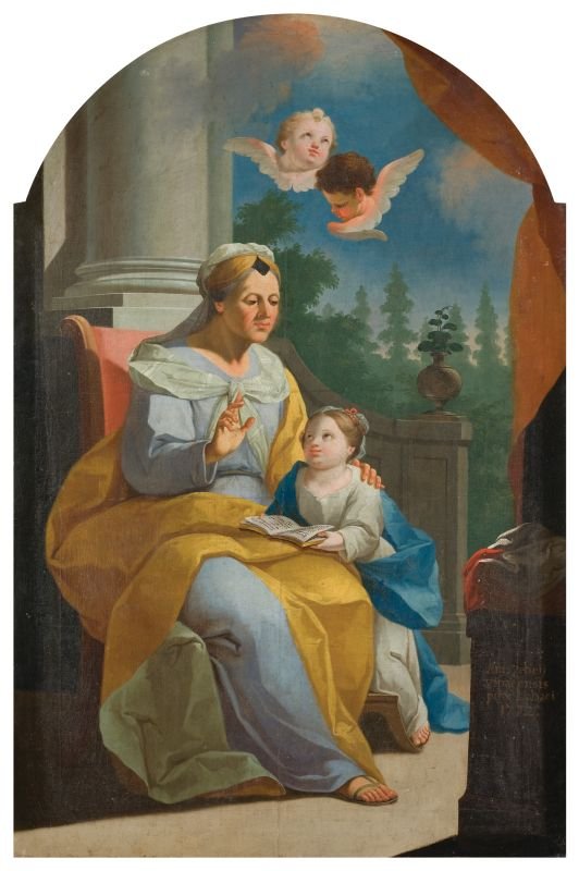 St. Anne lærer Mary en bror av Anton Cebej