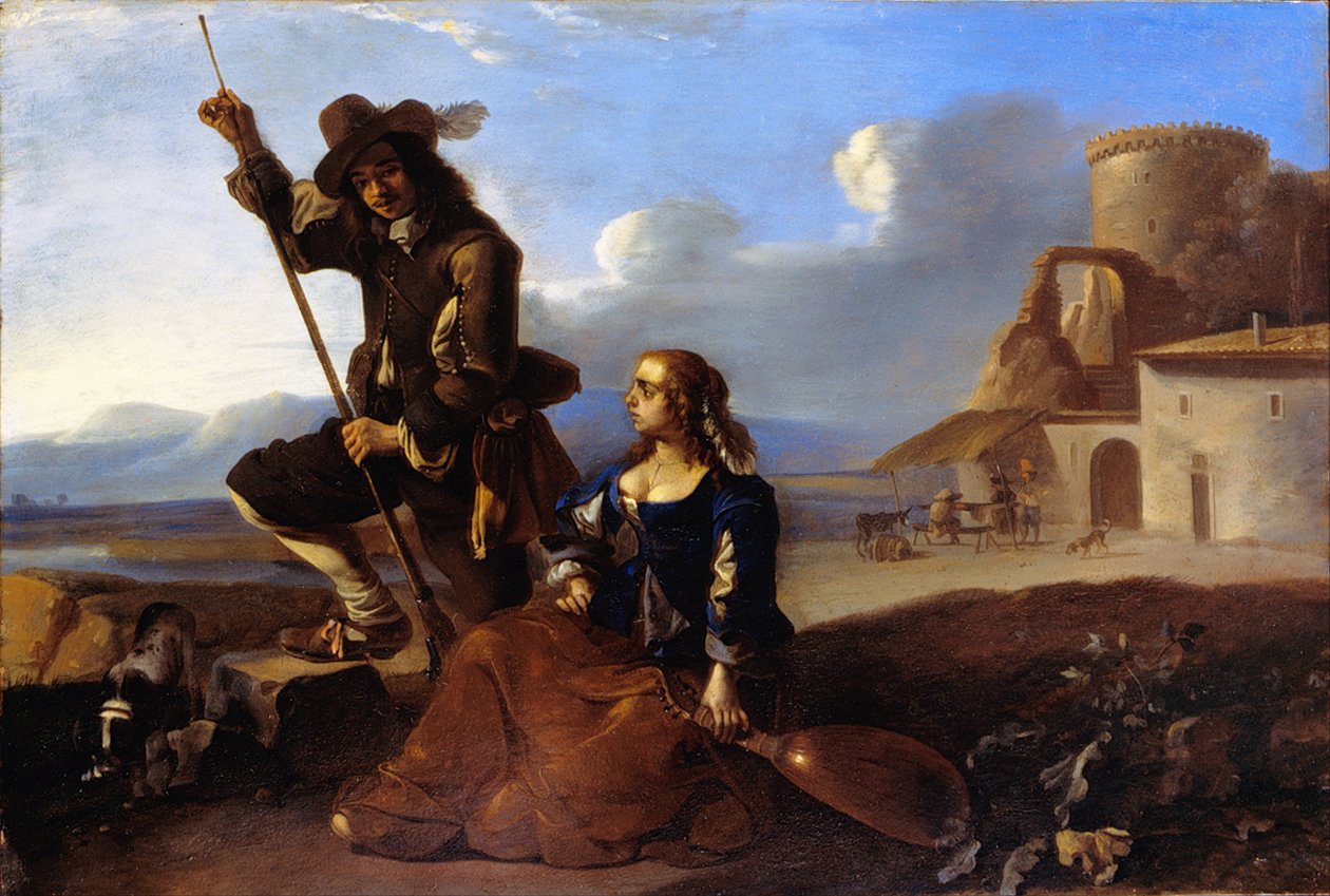 Landskap med figurer av Anton Goubau
