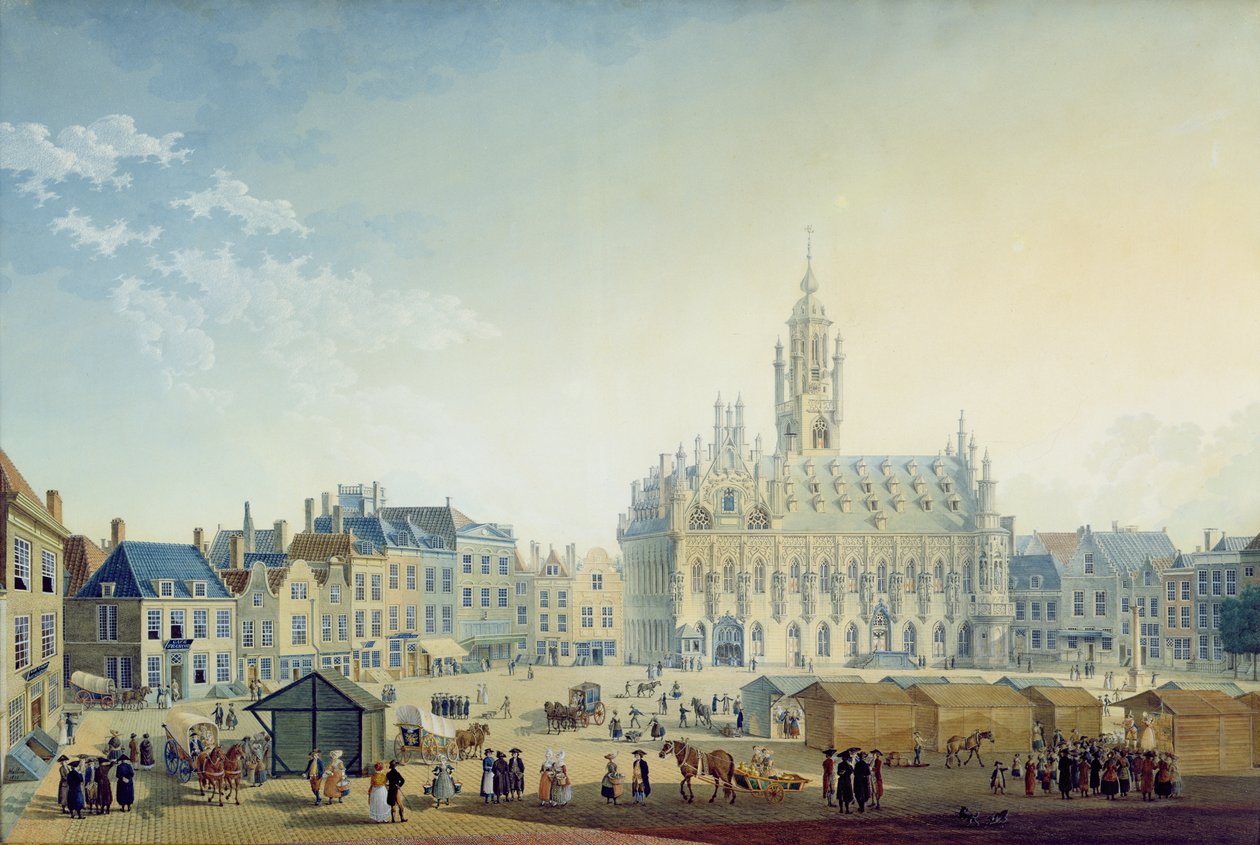 Hovedtorget, Middelburg, 1812 av Anton Ignaz Melling