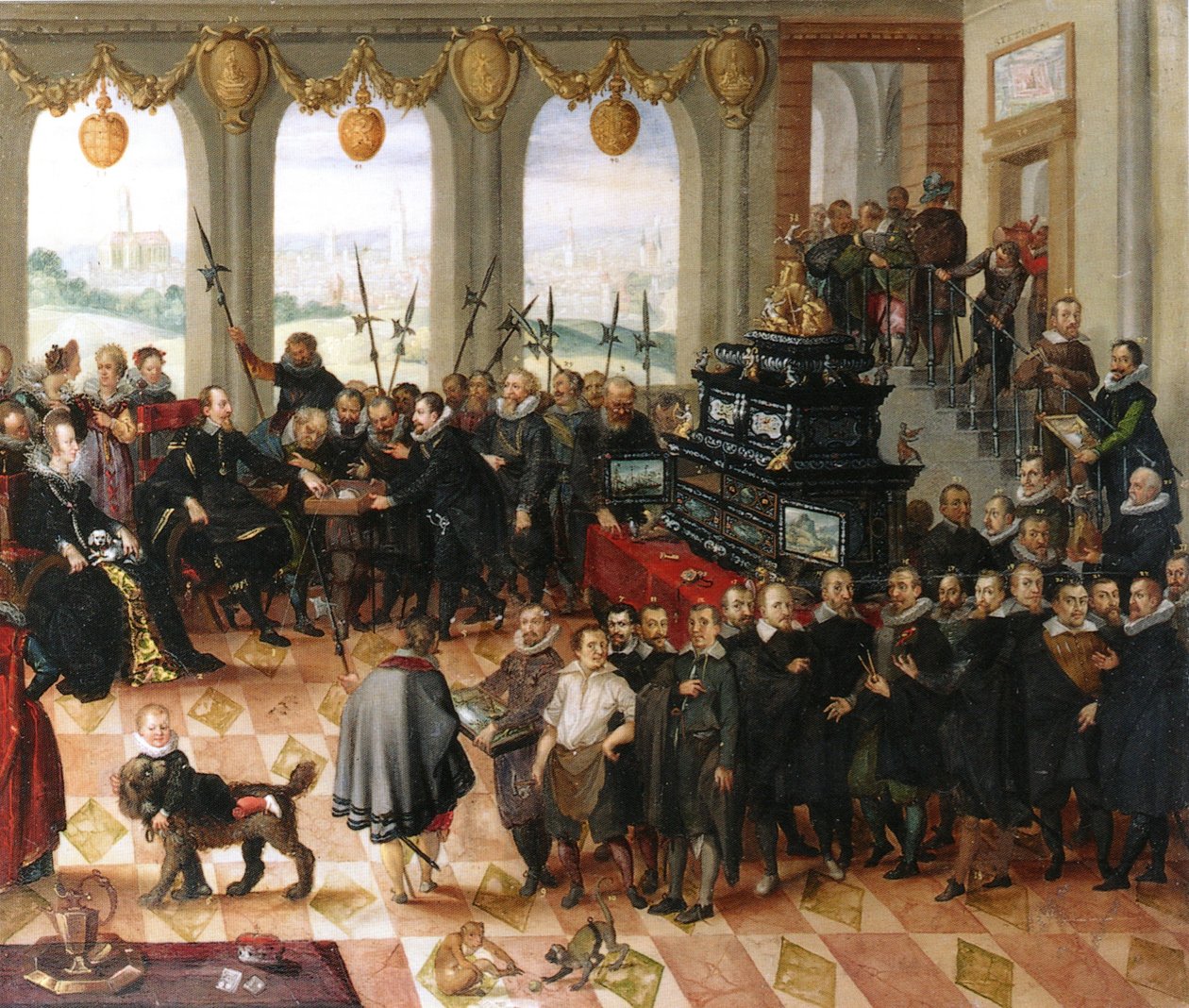 Overleveringen av det pommerske kunstskapet til hertug Philipp II av Pommern av Anton Mozart