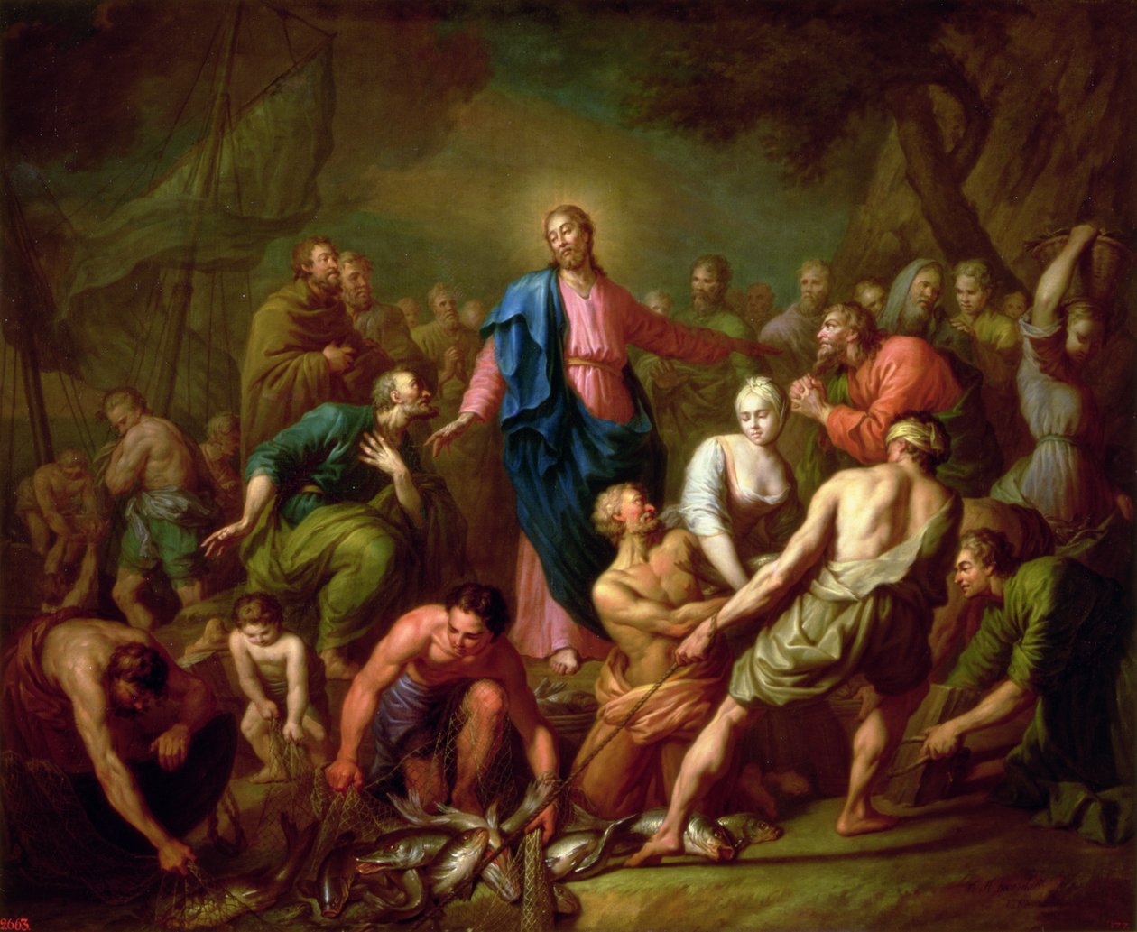 The Miraculous Draft of Fishes, 1762 av Anton Pavlovich Losenko