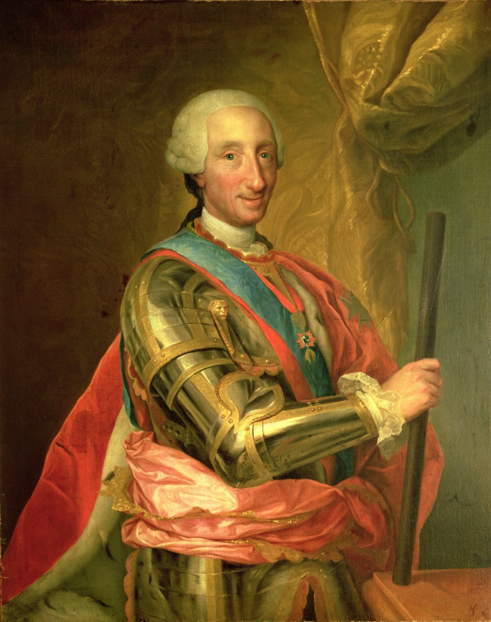 Charles III (1716–88) i Armour, etter 1759 av Anton Raphael Mengs