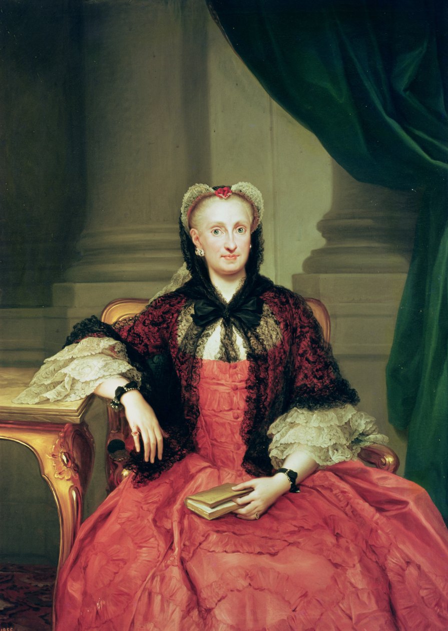 Maria Amalia av Sachsen (1724-60) dronning av Spania av Anton Raphael Mengs