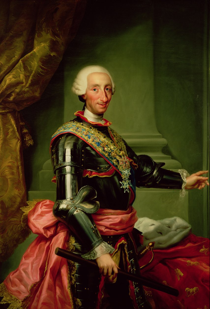 Portrett av Karl III (1716-88) ca. 1761 av Anton Raphael Mengs