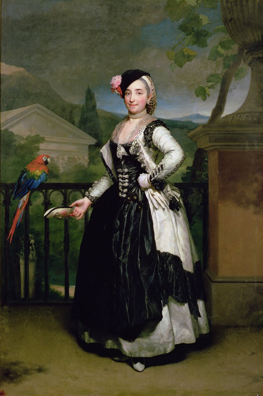 Portrett av Isabel Parrena Arce, Ruiz de Alarcon y Valdes, Marquesa de Llano, 1770 av Anton Raphael Mengs