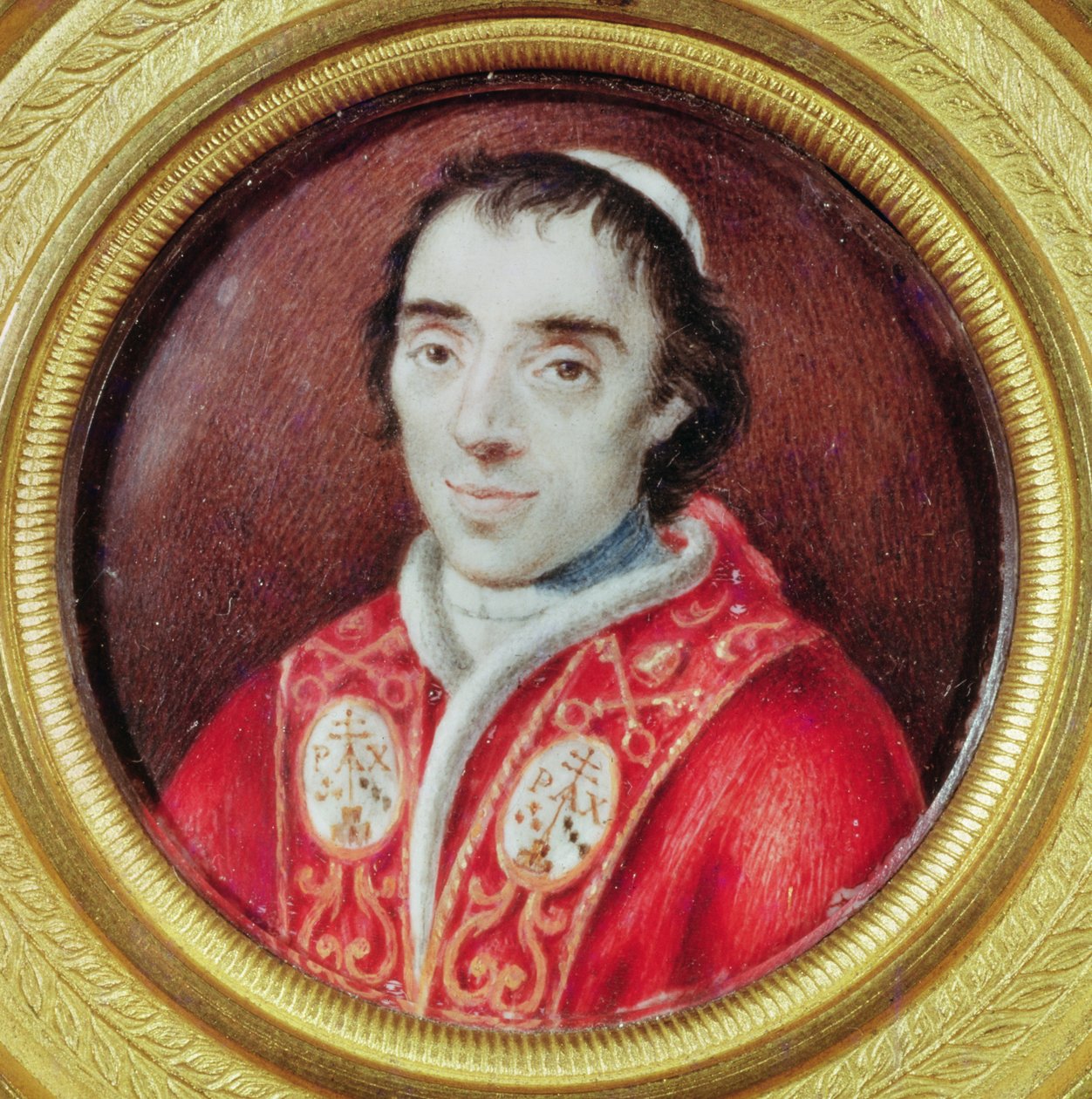 Portrett av pave Pius VII (miniatyr) av Anton Raphael Mengs