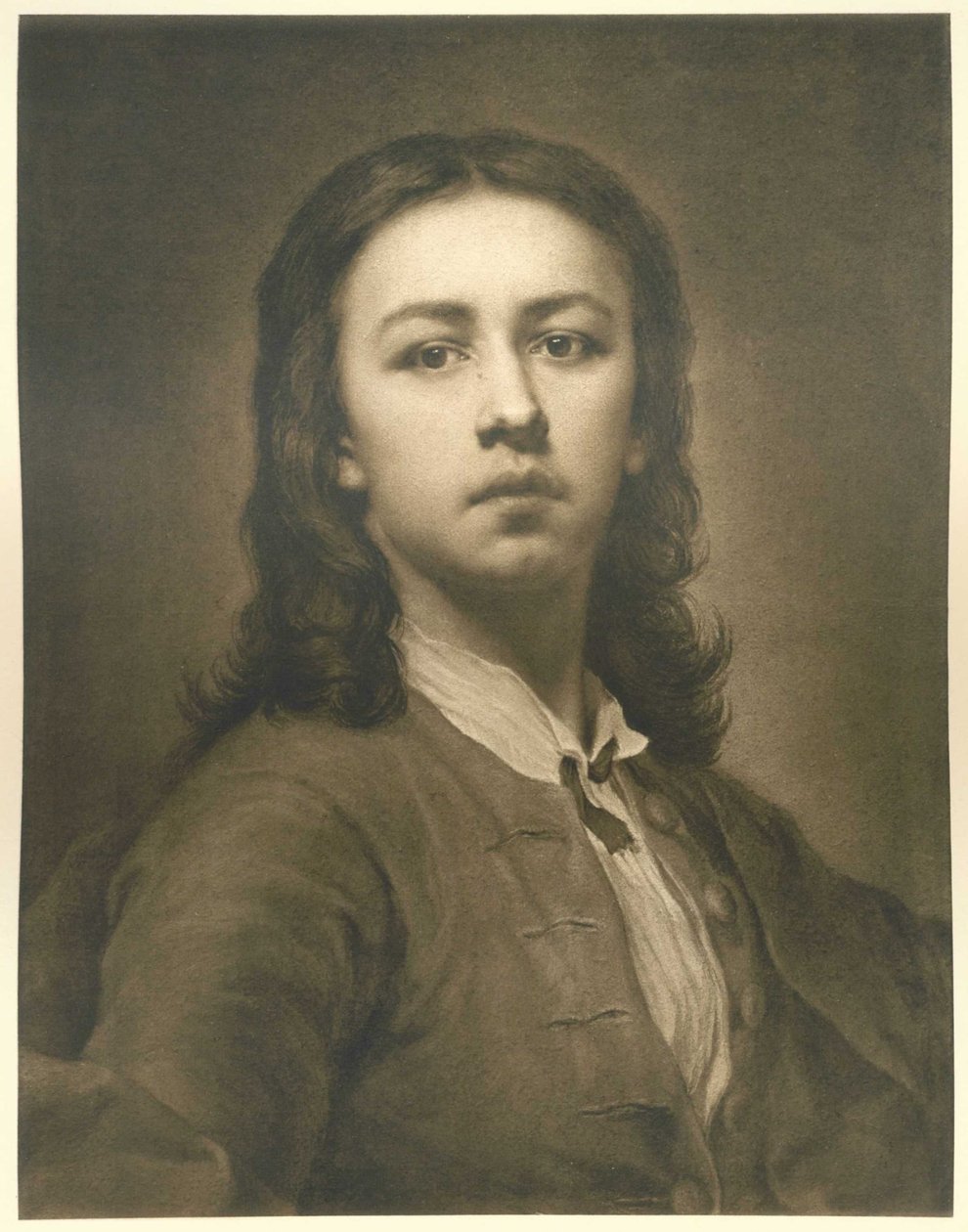 Selvportrett i den røde kappen av Anton Raphael Mengs