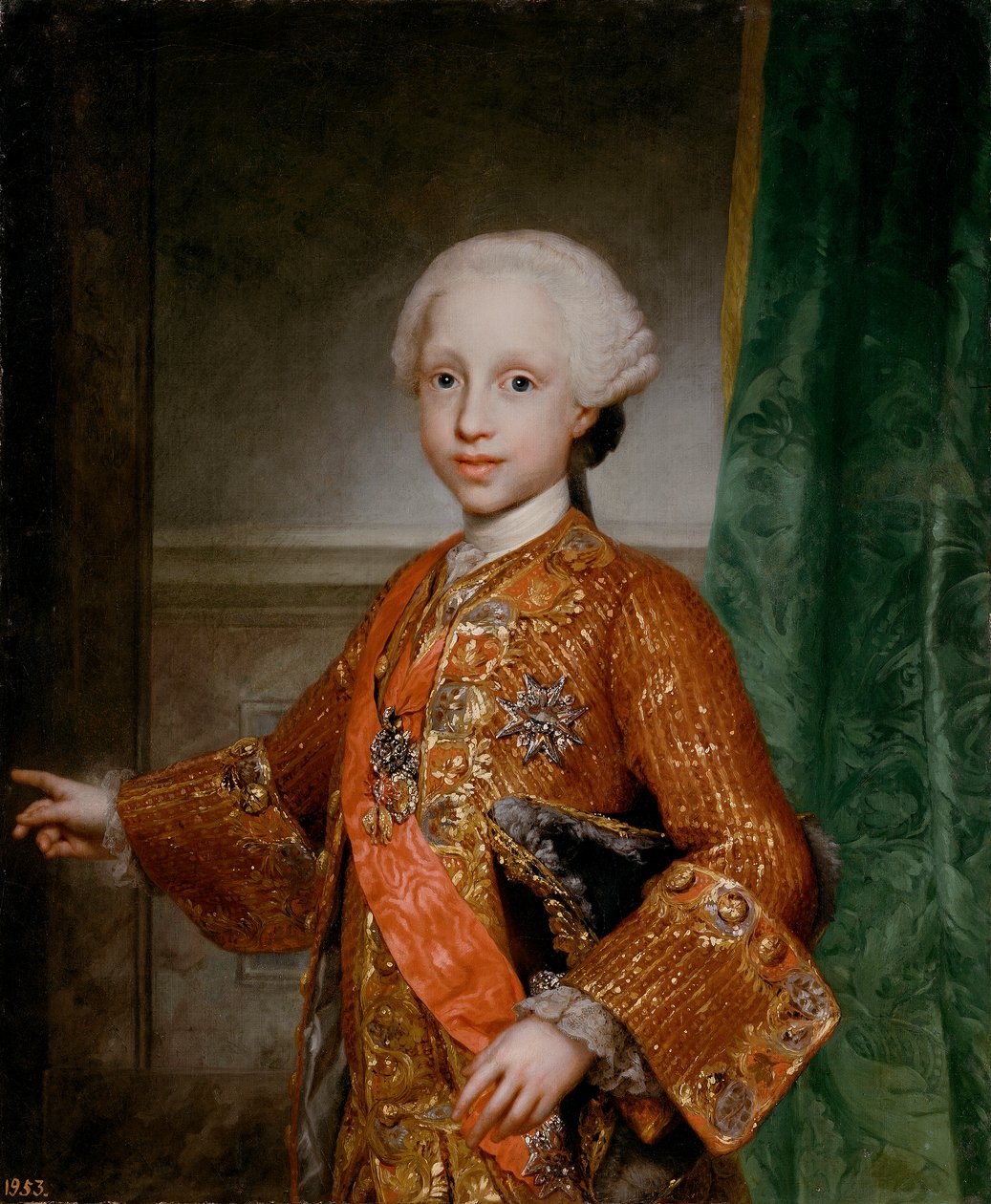 Spansk: Francisco Javier de Borbón y Sajonia, Infante de España Infante Francisco Javier av Spania (1757-1771) av Anton Raphael Mengs