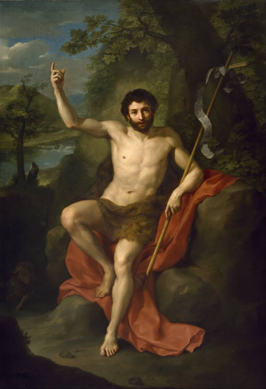Johannes døperen forkynner i villmarken av Anton Raphael Mengs