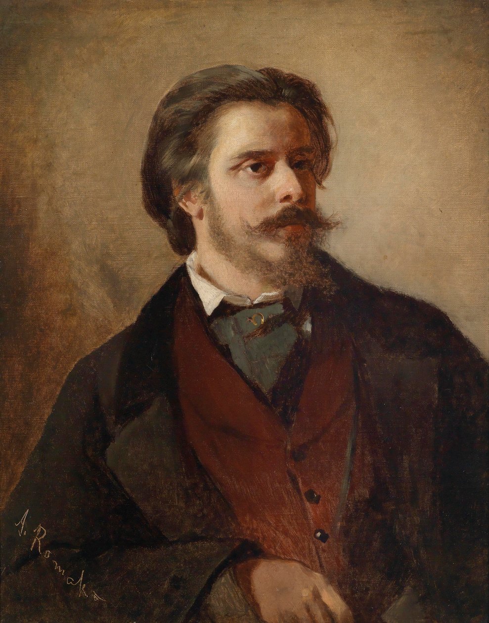 Portrett av maleren Berthold Winder (1833–1888) av Anton Romako
