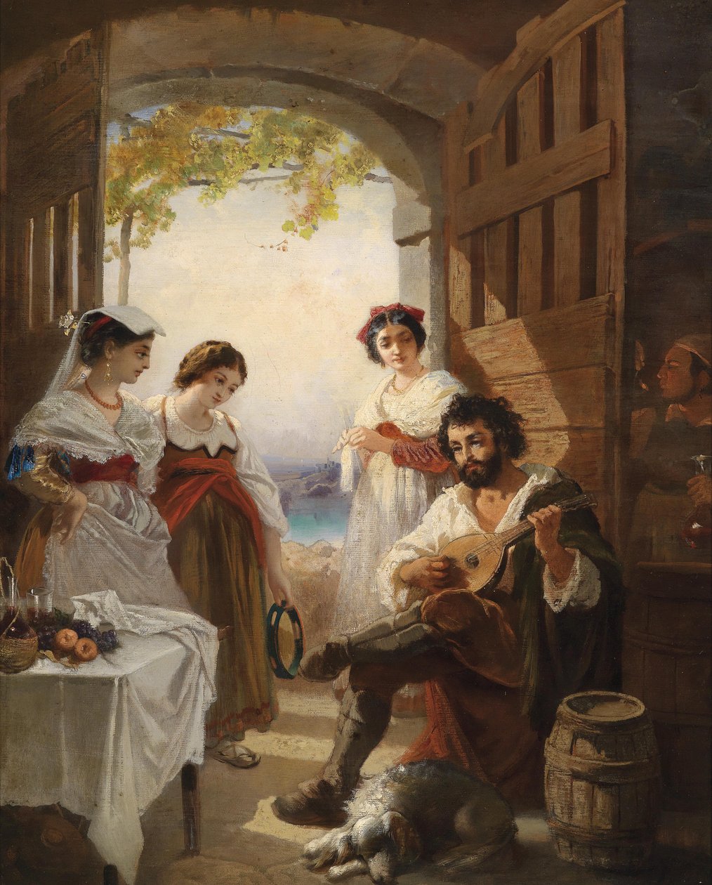 Napolitansk taverna av Anton Romako